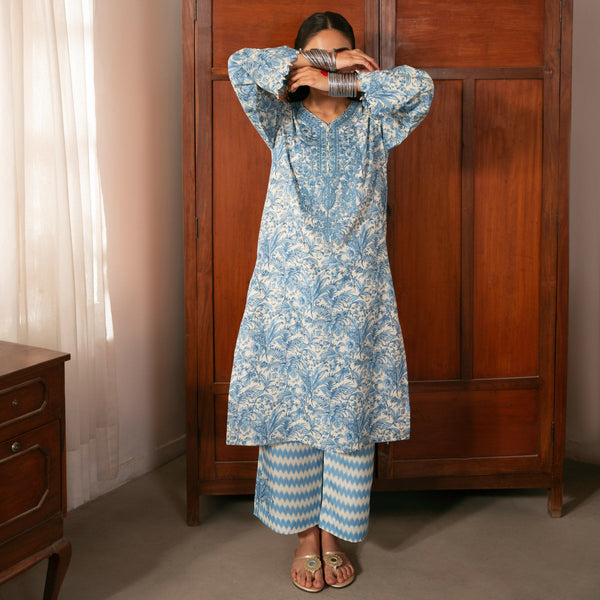 2PC- Digital Printed Intermix Cotton Suit PS5231