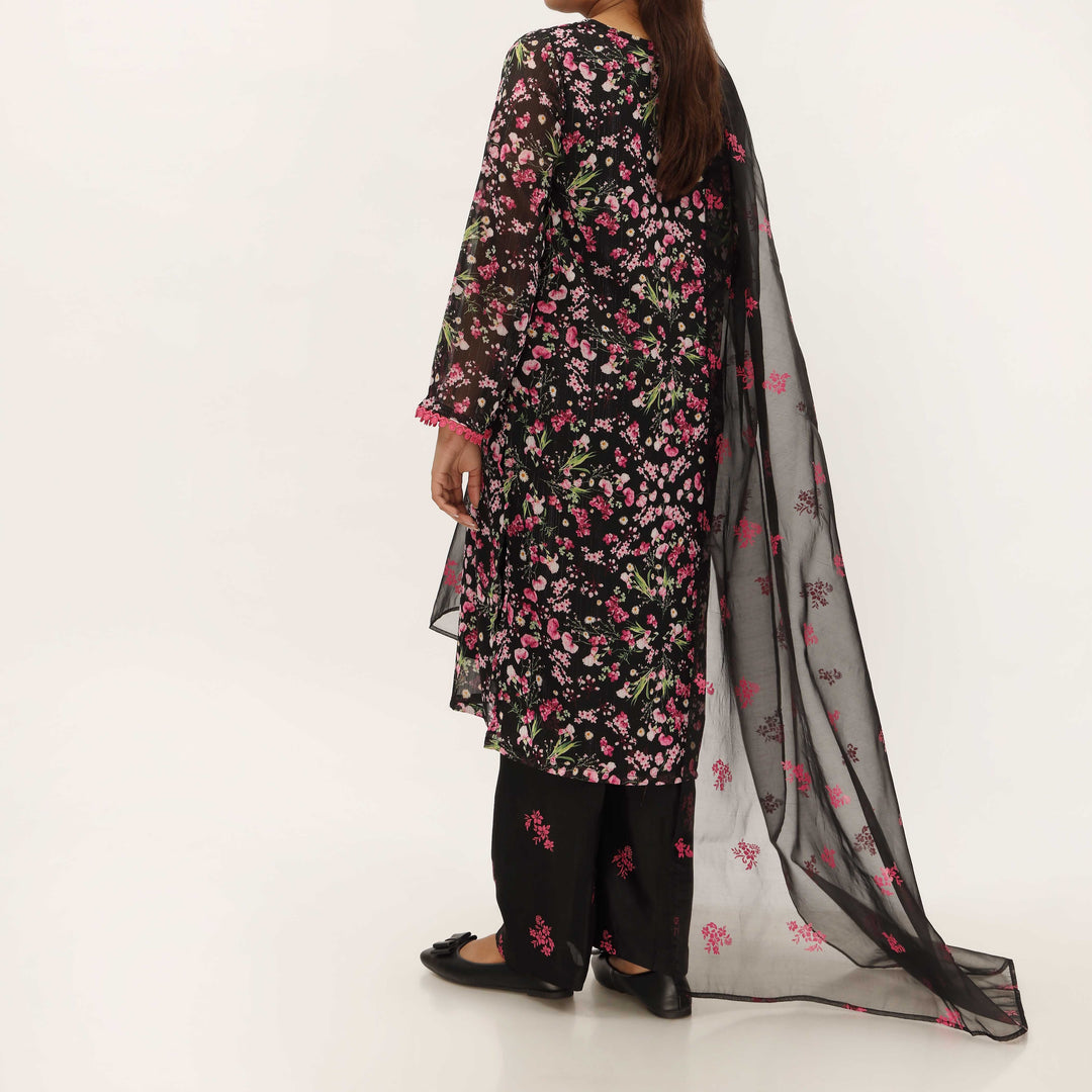 3PC- Digital Printed Georget Chiffon Suit PS5244