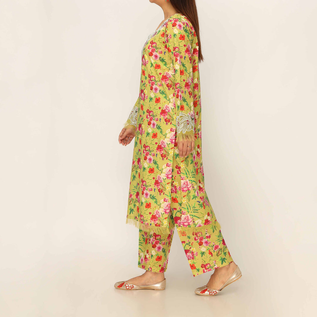 2PC- Digital Printed Cambric Co-ord Set PS5248