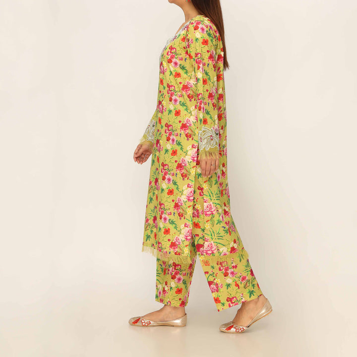 2PC- Digital Printed Cambric Co-ord Set PS5248