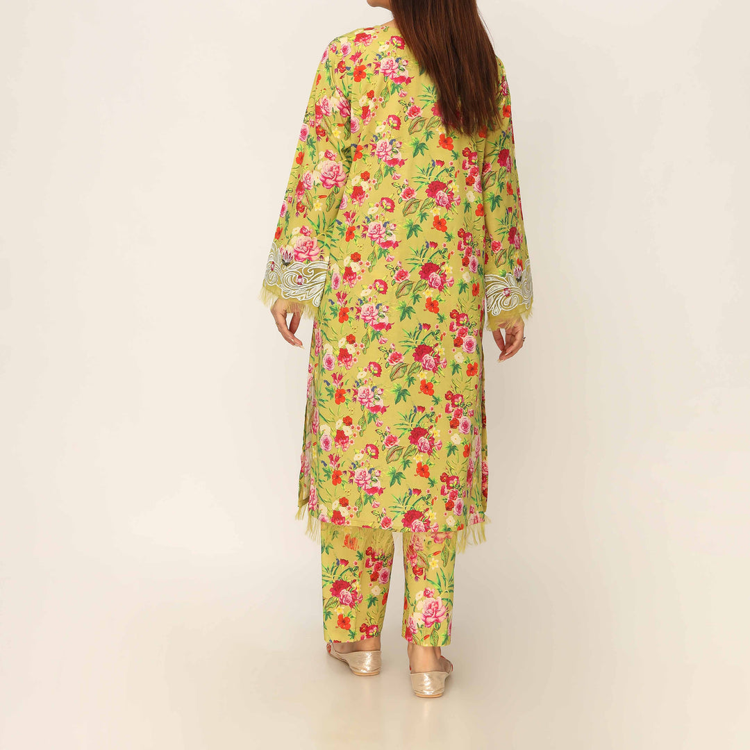 2PC- Digital Printed Cambric Co-ord Set PS5248