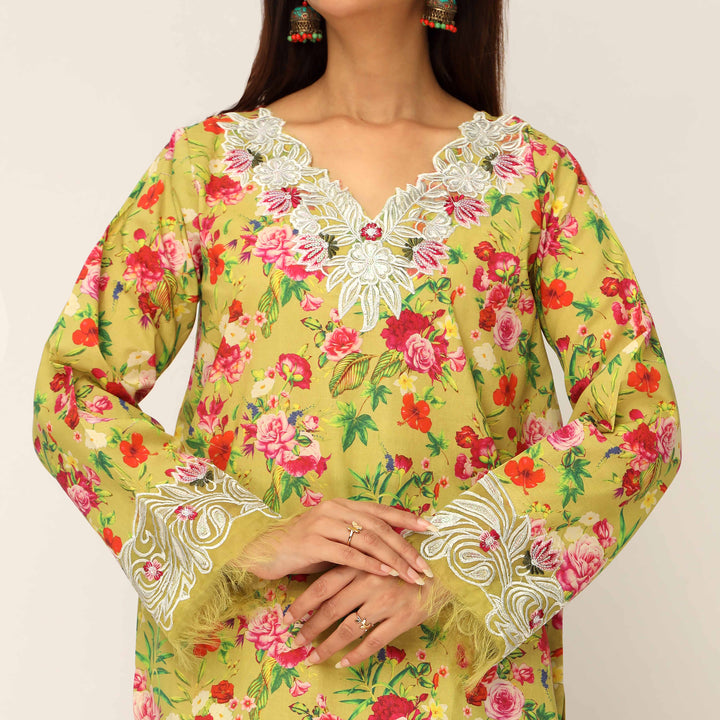2PC- Digital Printed Cambric Co-ord Set PS5248