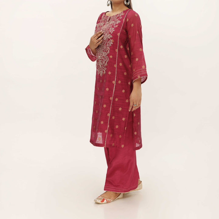 2PC- Yarn Dyed Jaquard Suit PS5252
