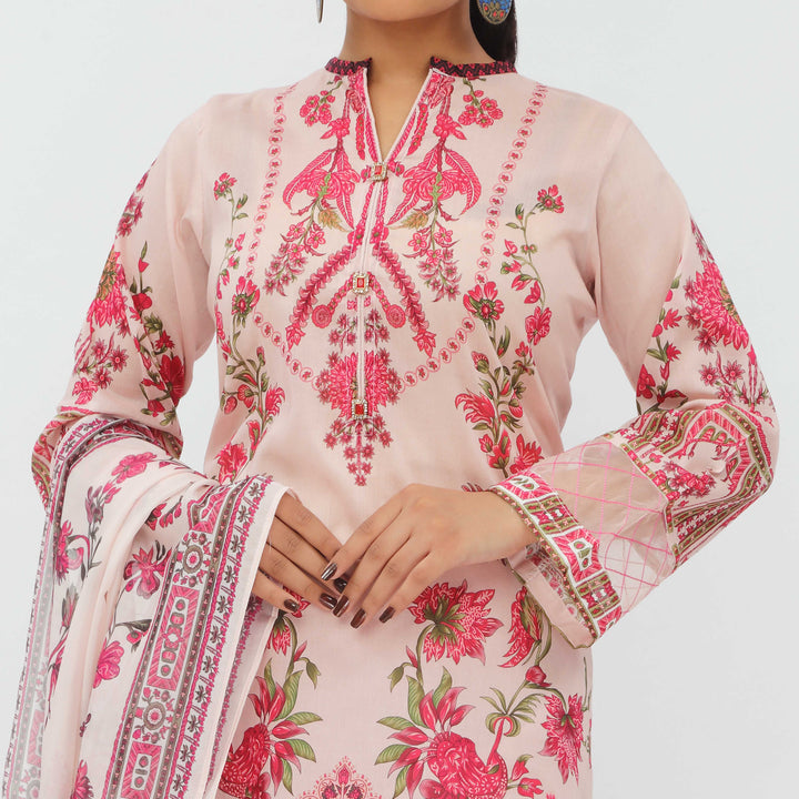 3PC- Digital Printed Lawn Suit PS5256