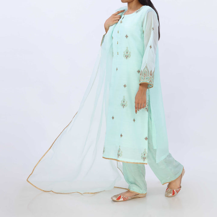 3PC- Dyed Paper Cotton Suit PS5257