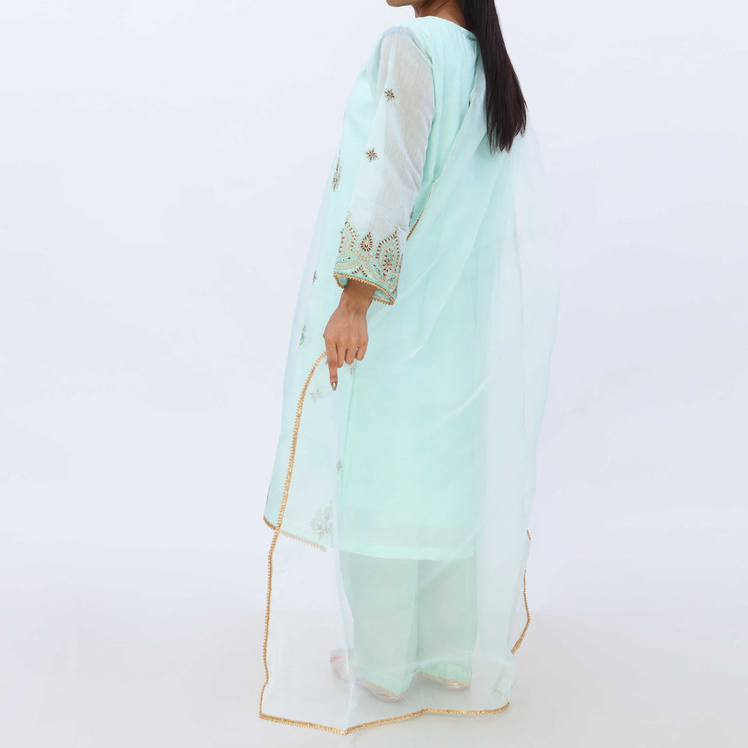 3PC- Dyed Paper Cotton Suit PS5257
