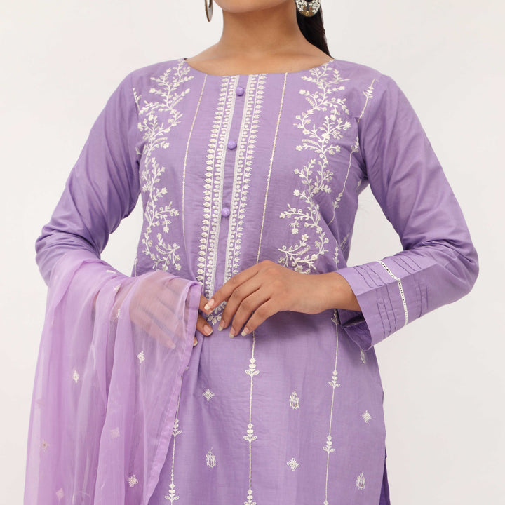 3PC- Embroidered Cambric Suit PS5261