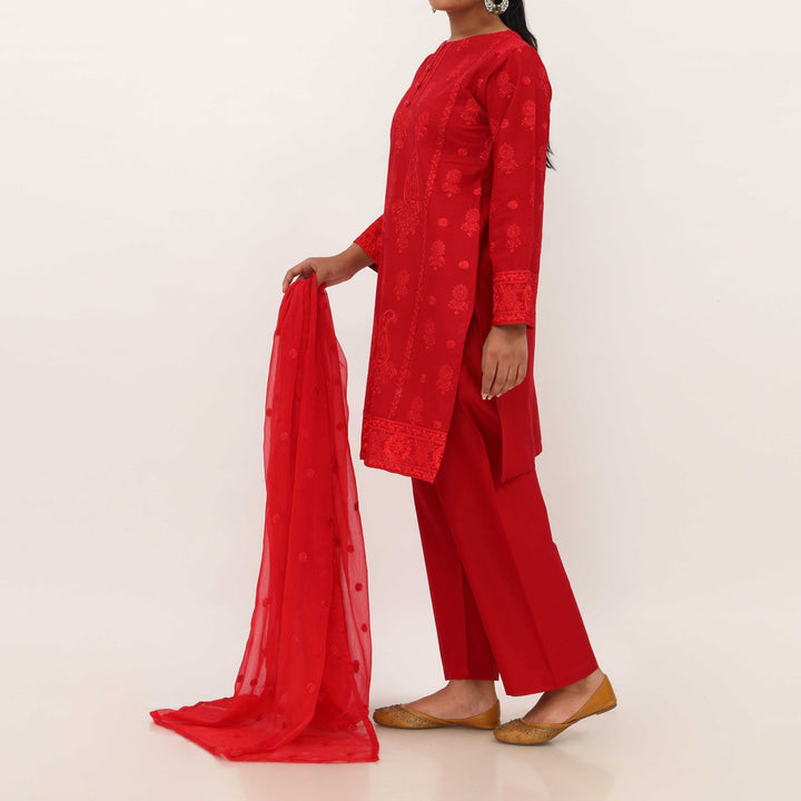 3PC- Embroidered Cambric Suit PS5265