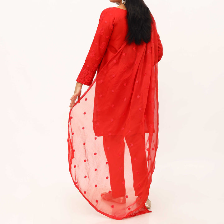 3PC- Embroidered Cambric Suit PS5268