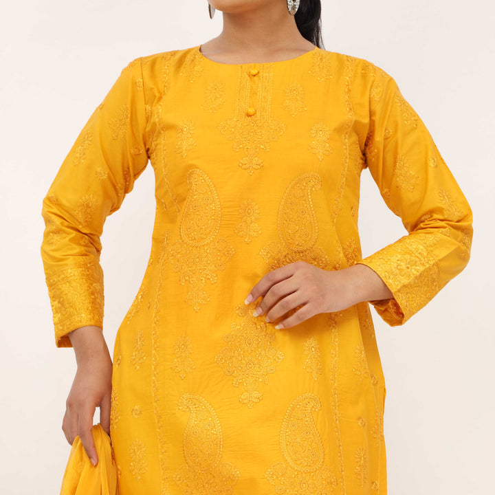 3PC- Embroidered Cambric Suit PS5269