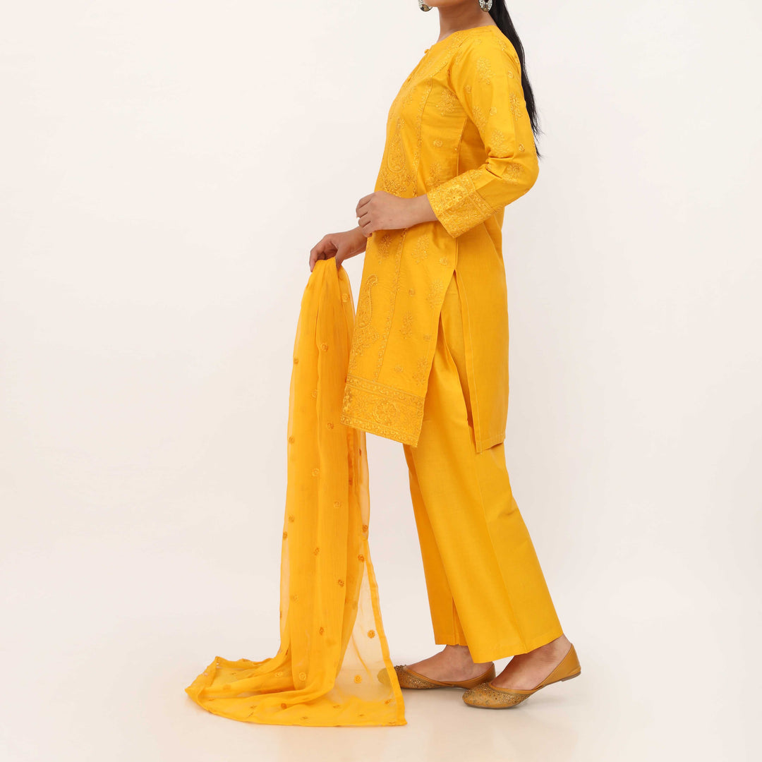 3PC- Embroidered Cambric Suit PS5269