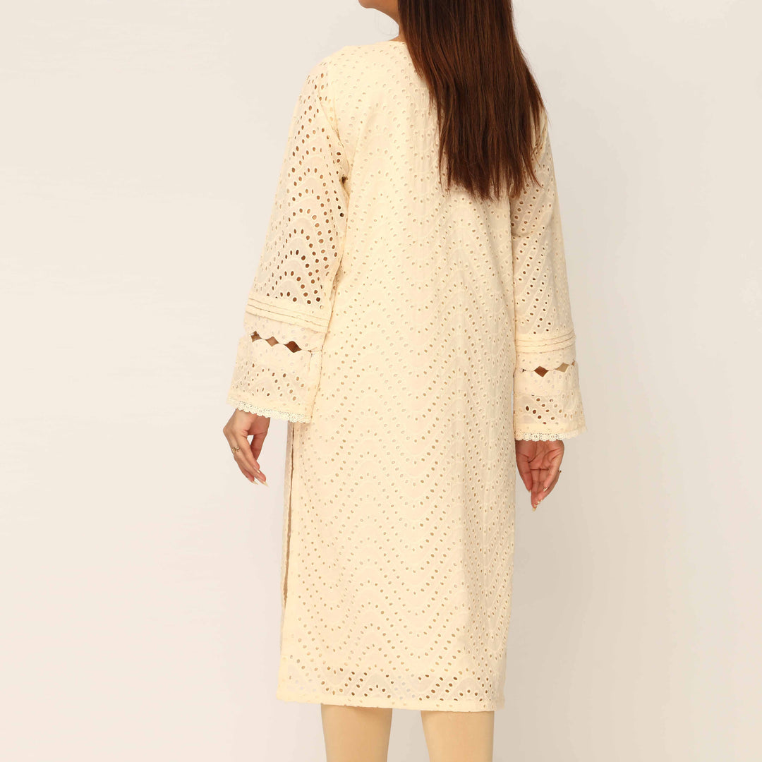 1PC- Schiffli Chikan Lawn Shirt PS5287