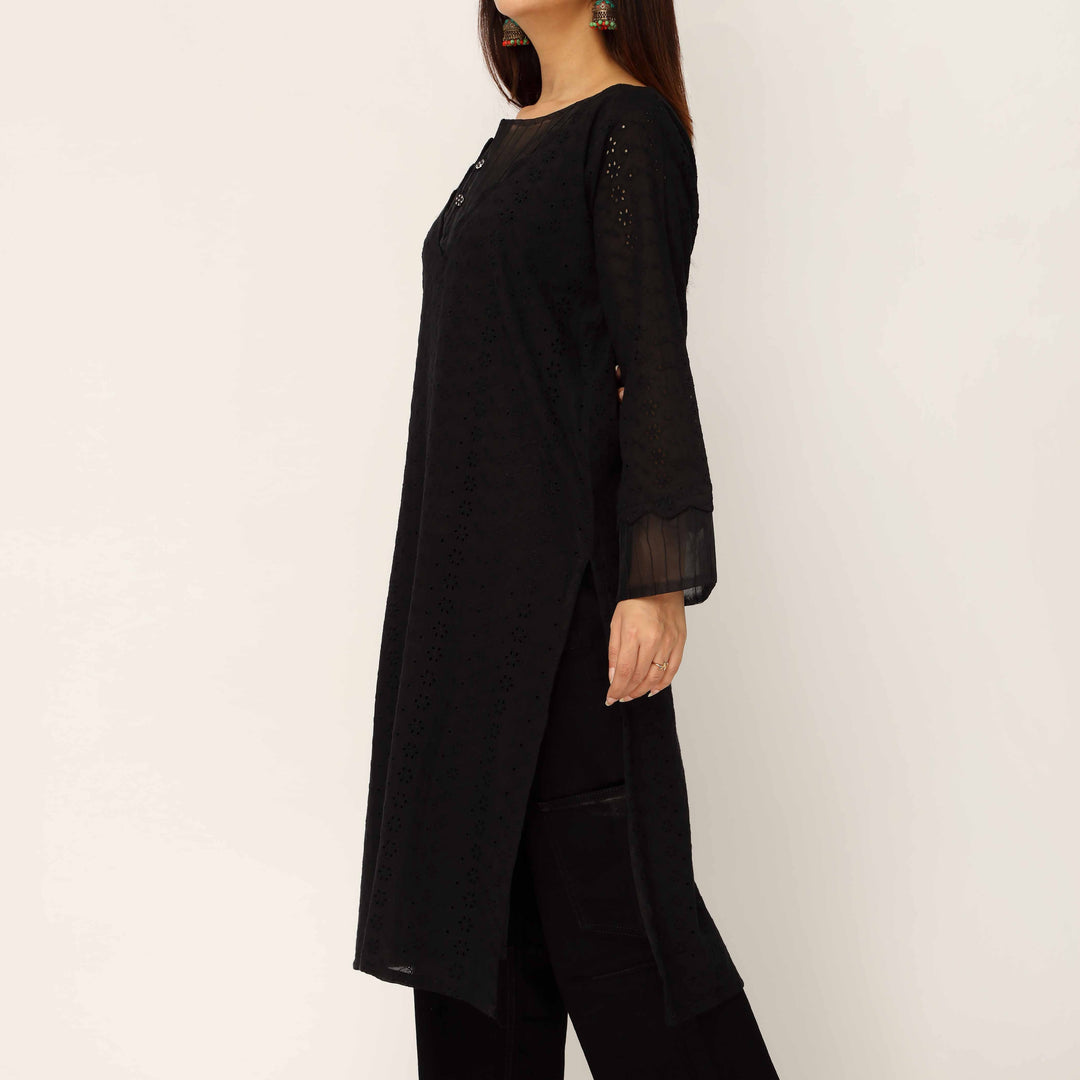 1PC- Schiffli Chikan Lawn Shirt PS5290
