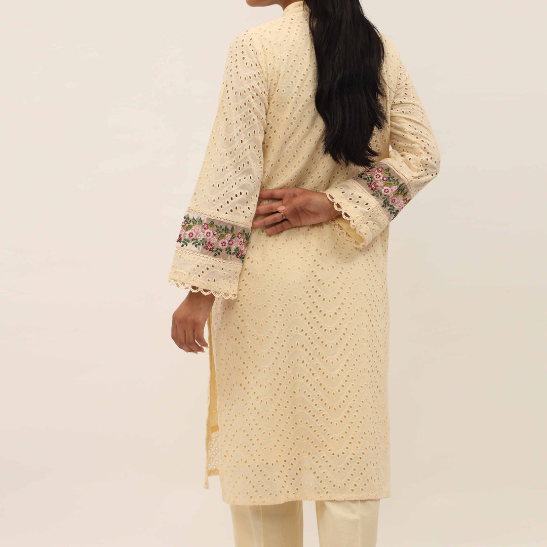 2PC- Schiffly Chikankari Lawn Suit PS5297