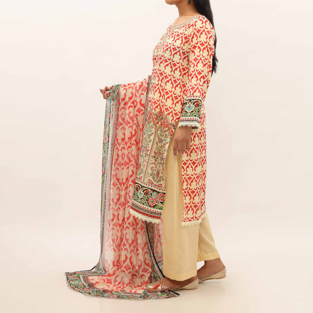 3PC- Digital Printed Lawn Suit PS5311
