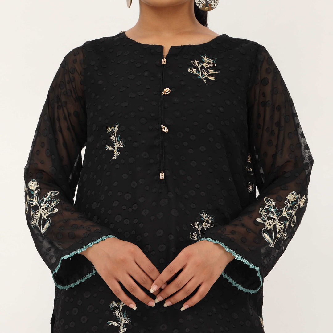 1PC- Georget Broshia Chiffon Shirt PS5331
