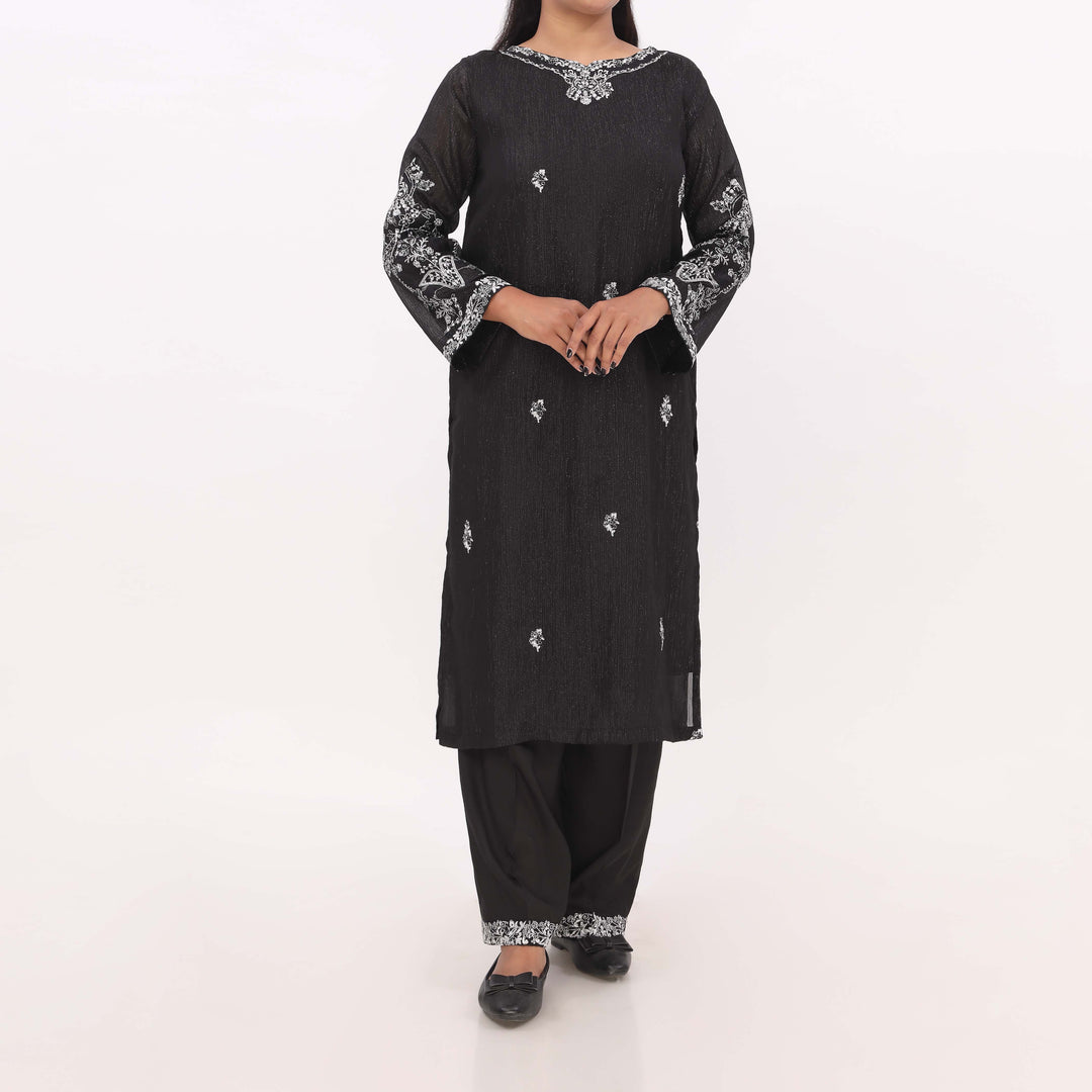 2PC- Embroidered Chiffon Zari Suit PS5336