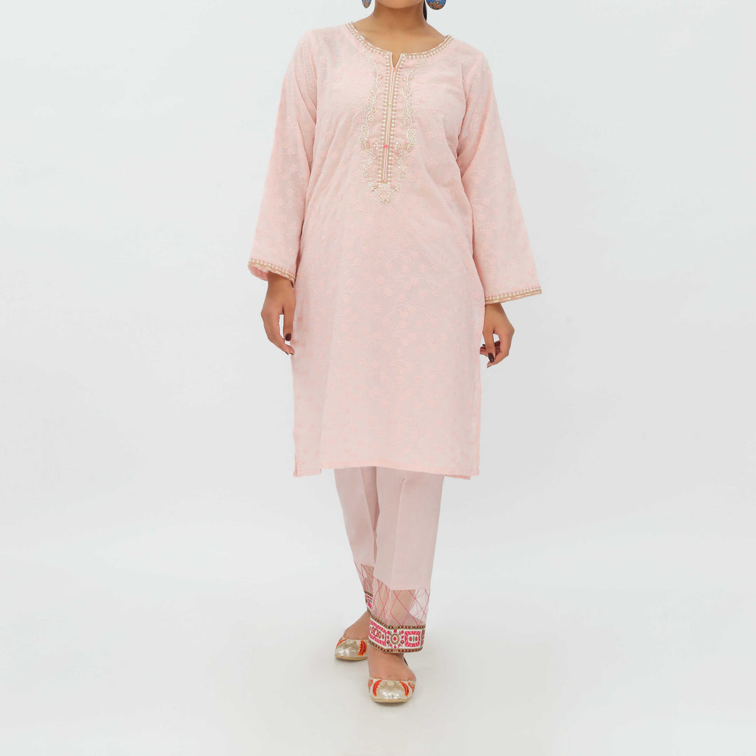 1PC- Chikankari Lawn Shirt PS5354