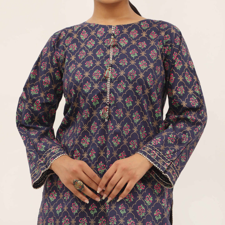 2PC- Screen Printed Cotton Cambric Suit PS5359