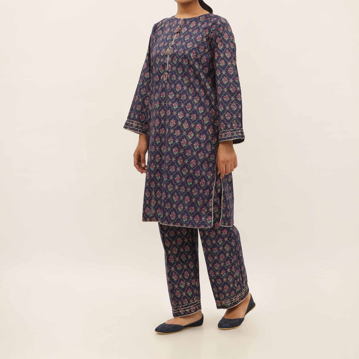 2PC- Screen Printed Cotton Cambric Suit PS5359