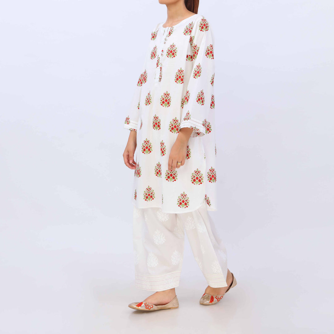 2 PC- Cotton Cambric Printed Suit PS5401