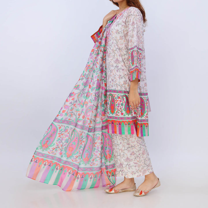 3PC- Digital Printed Lawn Suit PS5428