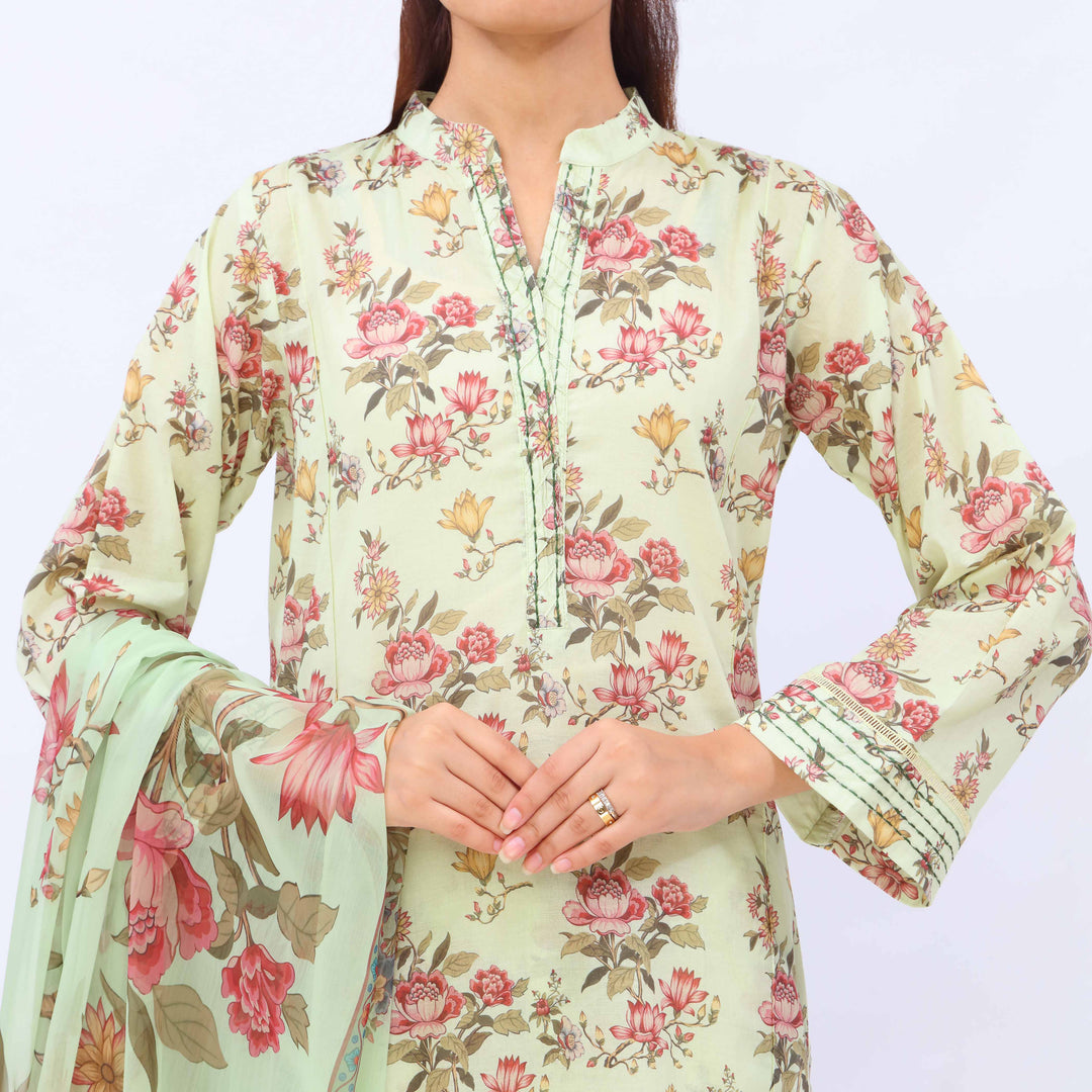 3 PC- Digital Printed Lawn Suit PS5429