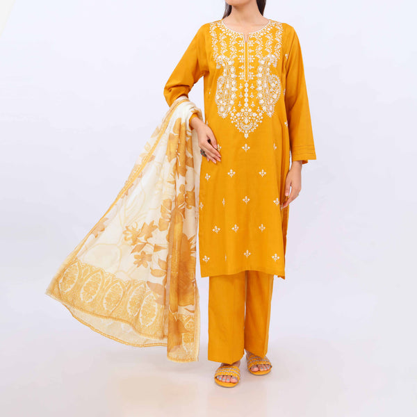 3 PC- Embroidered Cambric Suit PS5445