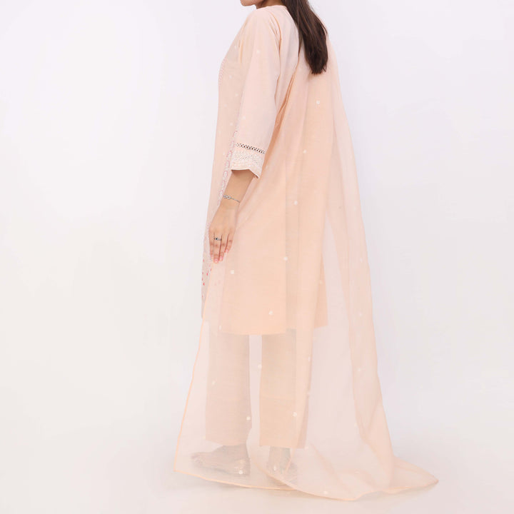 3PC Embroidered Cotton Cambric Suite
