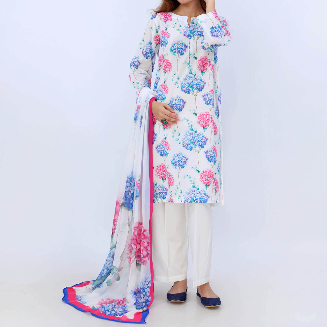 3PC- Digital Printed Lawn Suit PS5513