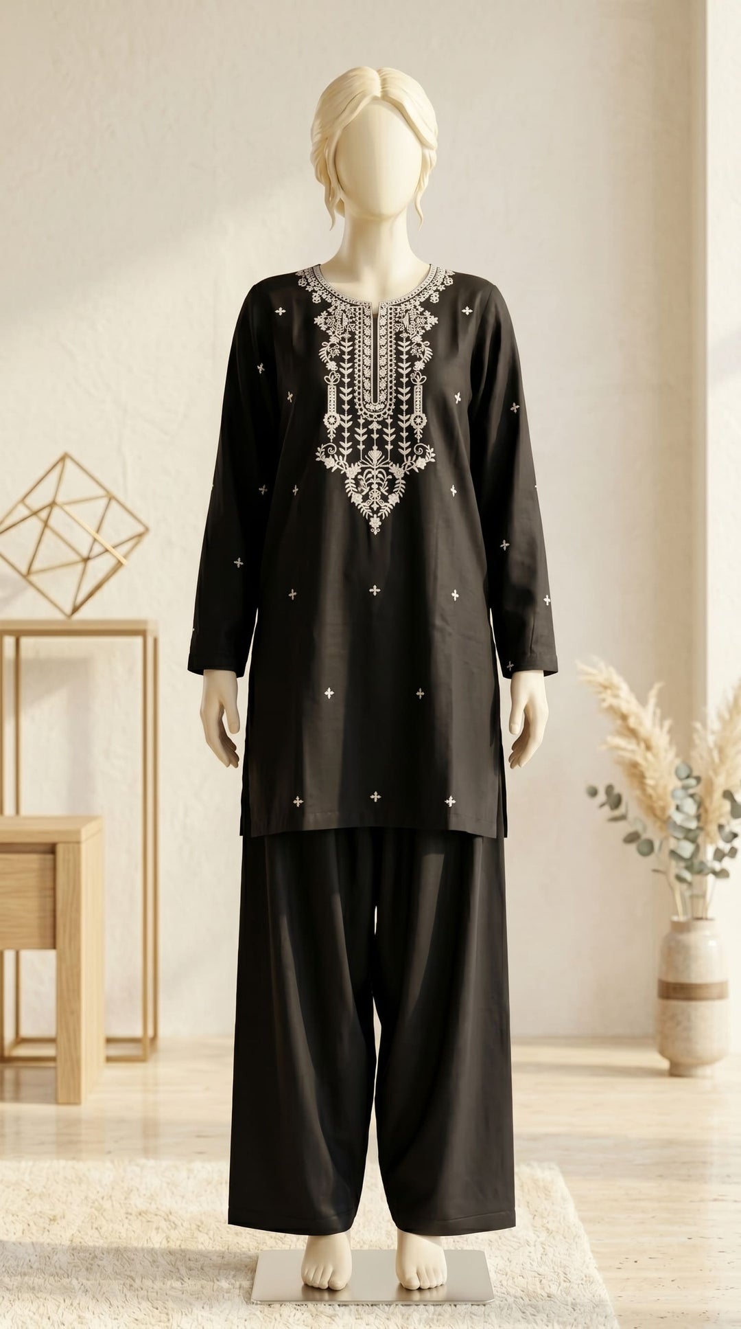 2 PC Embellished Dobby Suit PS604801