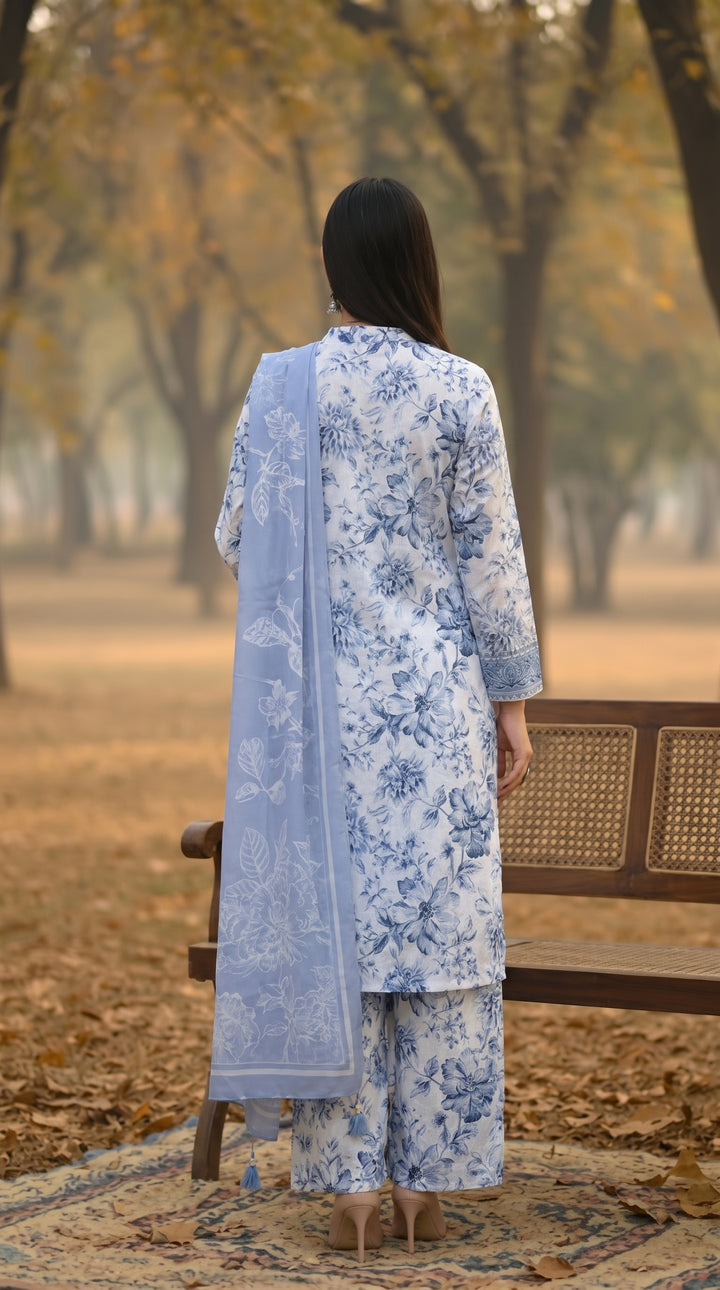3 PC Embellished Cambric Suit PS607412
