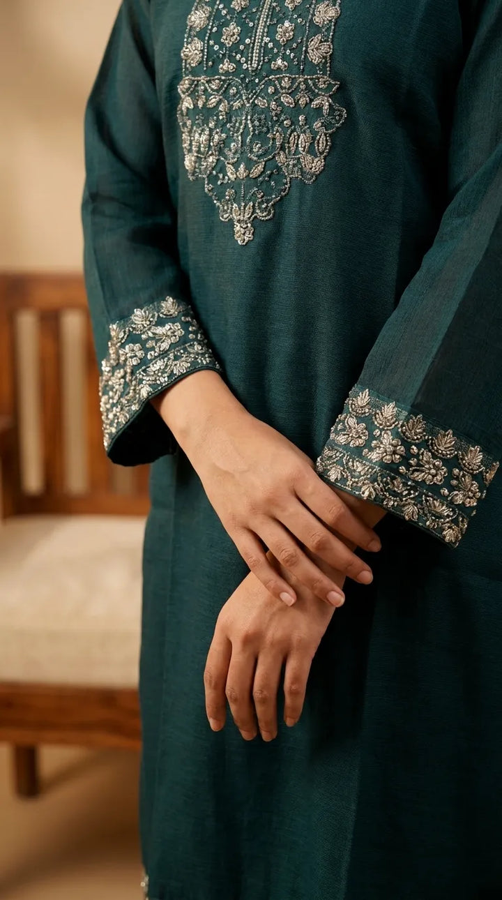 2 PC Embellished Stitched Suit PS608763
