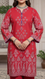 Red Digital Printed Cambric Shirt PS6115