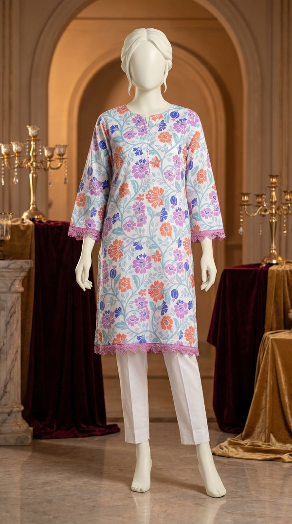 Embellished Mix Fabric Shirt PS617610