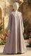 Brown Grip Silk Abaya PS618902