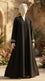 Black Grip Silk Abaya PS619101