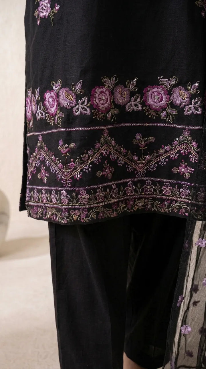 3 PC Embellished CAMBRIC Suit PS619501