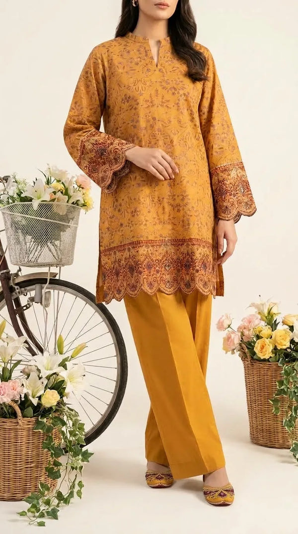 2 PC Embellished Lawn Suit PS620006