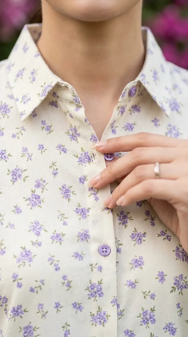White Jaquard Stitched Shirt PS621509