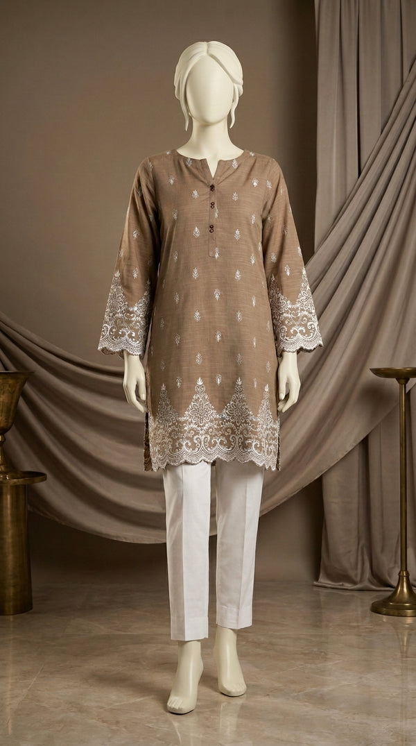 Printed slub lawn shirt PS622002