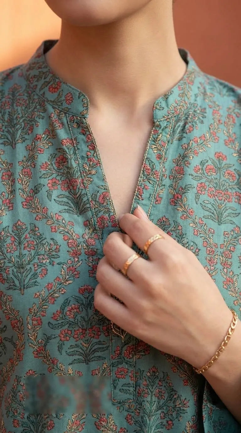 2 PC Printed Grip Silk Stitched Suit PS628323