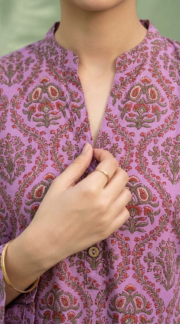 2 PC Printed Grip Silk Stitched Suit PS628343