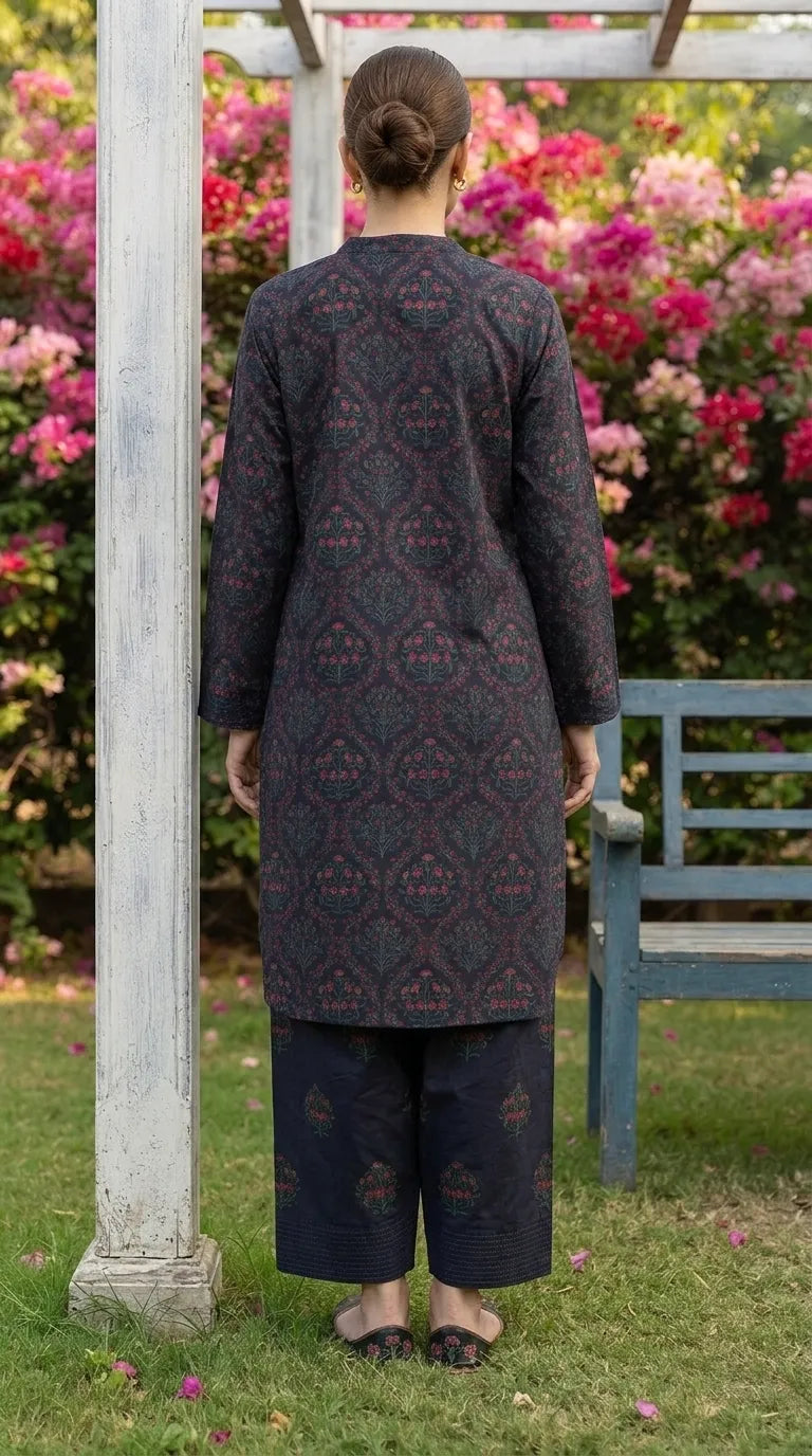 2 PC Printed Grip Silk Stitched Suit PS628401