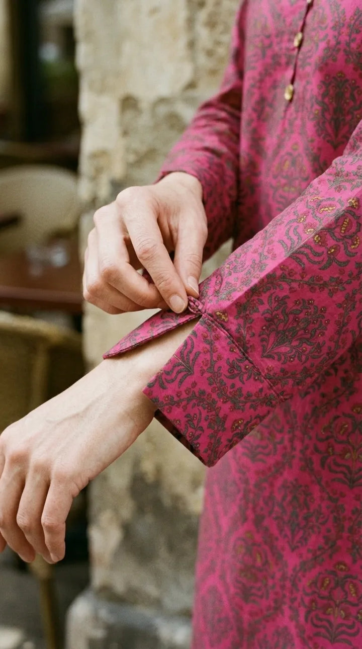 2 PC Printed Grip Silk Stitched Suit PS628459