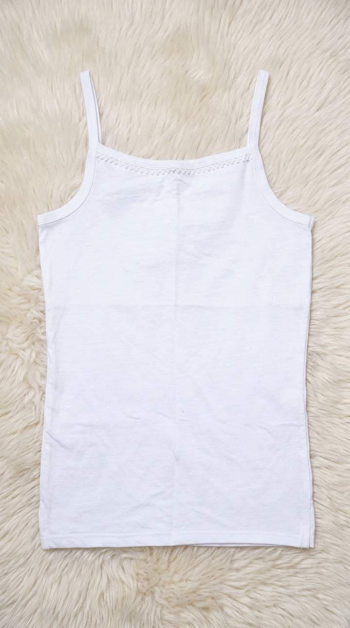 White Solid Tan Top PT600909