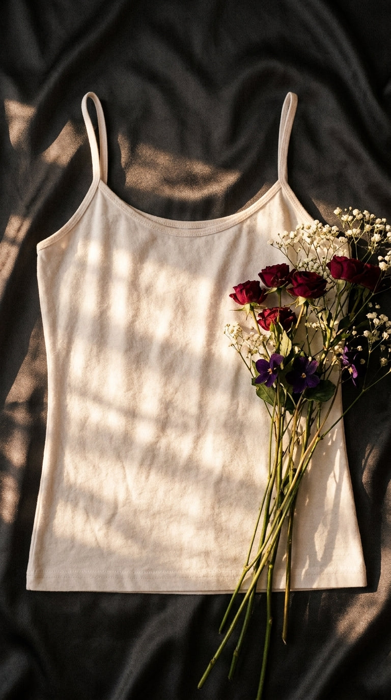 White Solid Tank Top PT601309