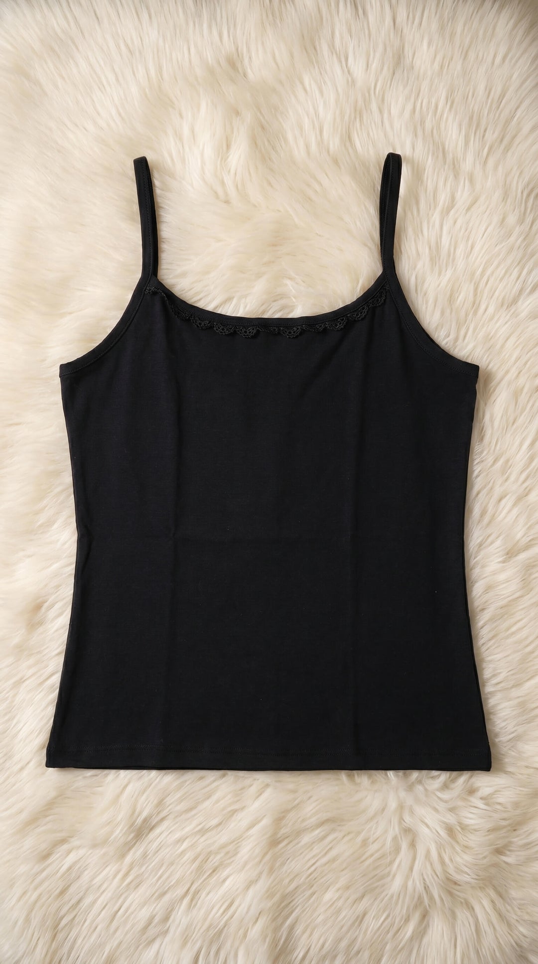 Black Solid Tank Top PT601501