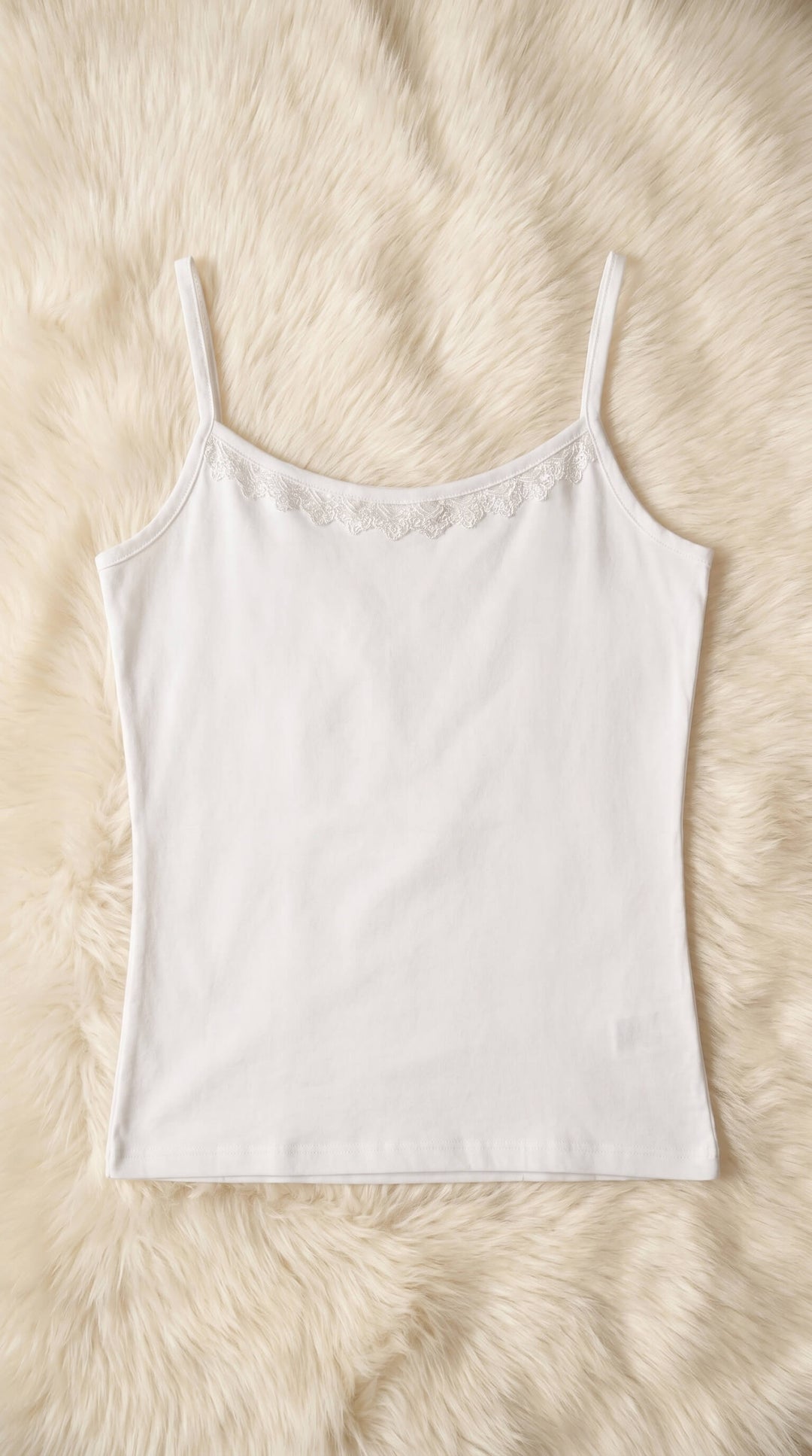 White Solid Tank Top PT601509