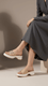 Khaki Formal Slipper For Women PU0377